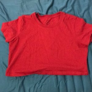 Red crop top
